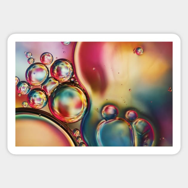 Bubblicious Rainbow Abstract Sticker by SharonJ